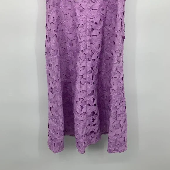 J.Crew Dress Purple Lace Sleeveless Sweetheart Midi NWT - Picture 9 of 10